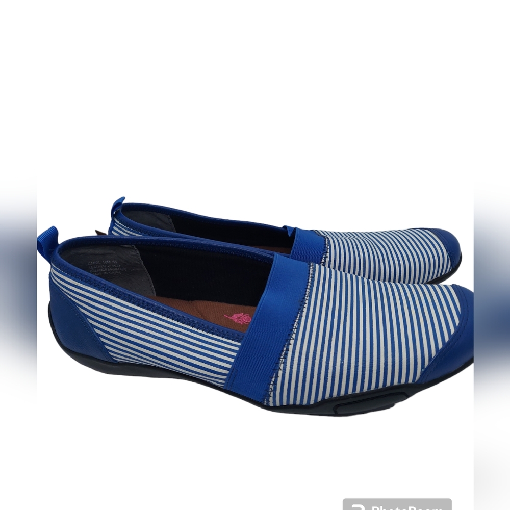 Ros Hommerson Carol Blue/White Striped Loafer - Picture 5 of 12